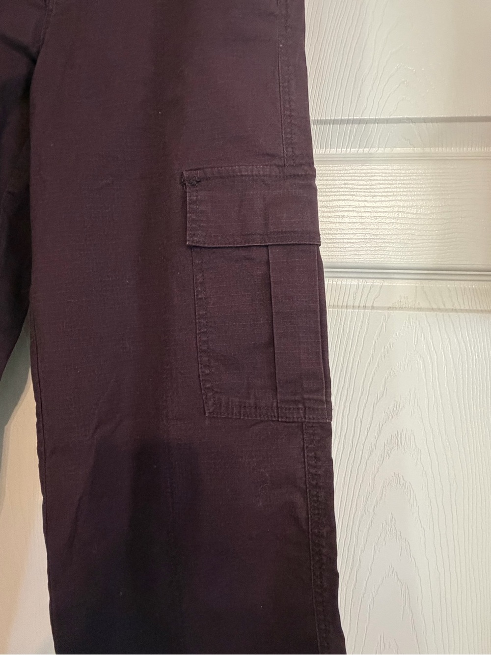 WallFlower Women’s Medium Burgundy Wide Leg Cargo Pants Stretch Utility Y2K - Picture 5 of 10